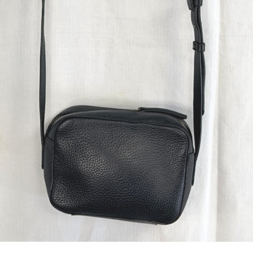 J. Crew Black Sued and Leather Crossbody Purse NWT